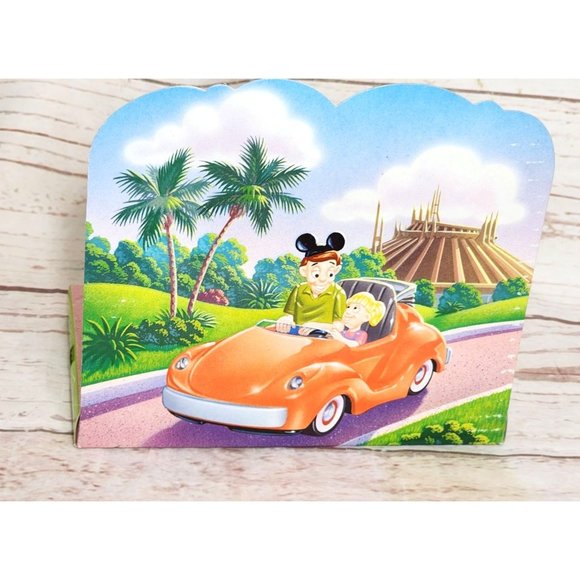 Vintage 2000 The Autopia Cars Disneyland Chevron Cars - Free Postcard & Stickers - Picture 13 of 16